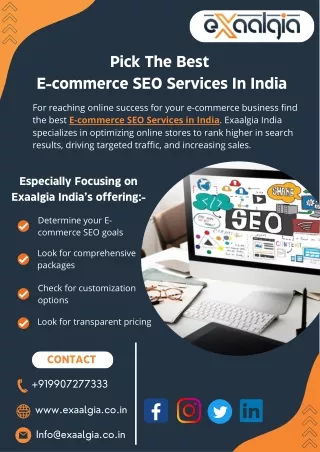 Pick The Best E-commerce SEO Services In India