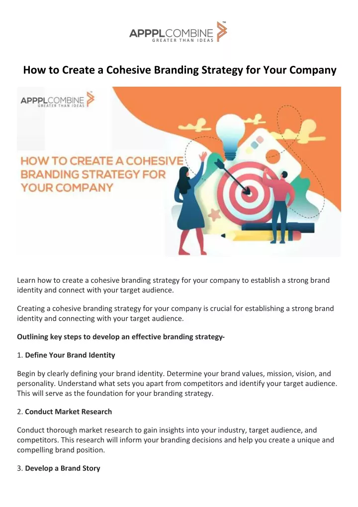 how to create a cohesive branding strategy