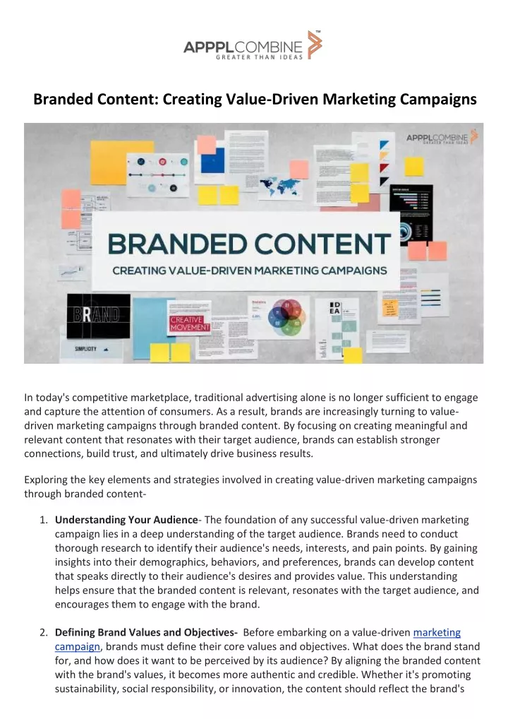 branded content creating value driven marketing