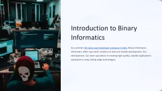 introduction to binary informatics