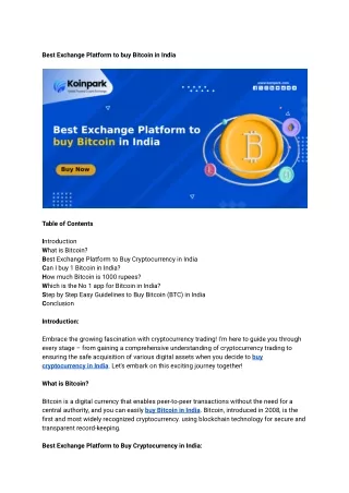 best exchange platform to buy bitcoin in india
