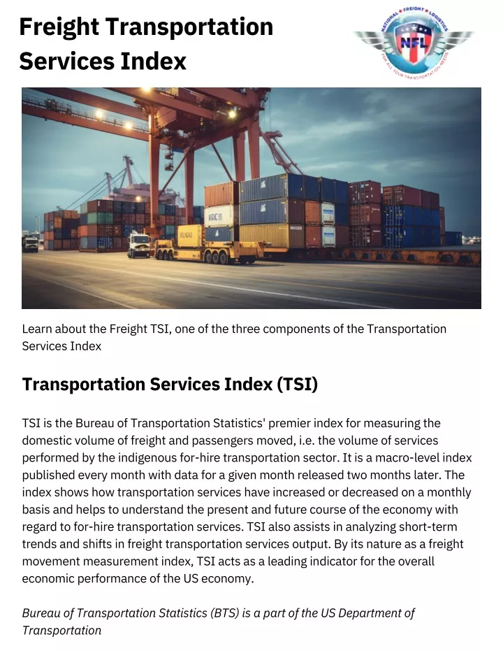 freight transportation services index