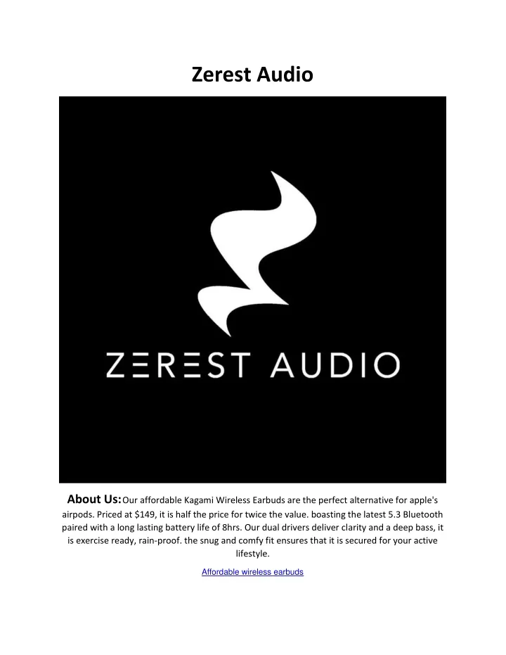 zerest audio