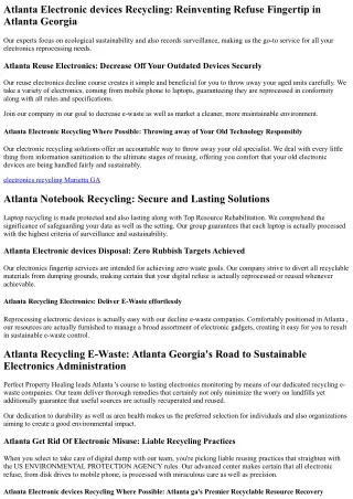 Atlanta Disposal of Laptops: Adhering to Laptop Recycling and E-Waste Standards