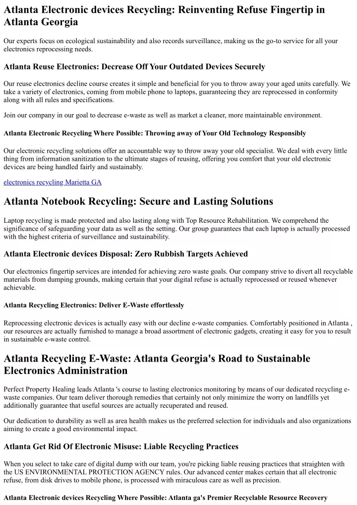 atlanta electronic devices recycling reinventing