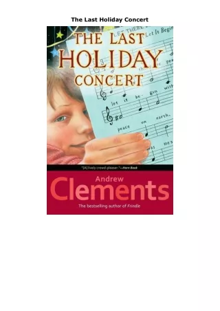 ebook⚡download The Last Holiday Concert