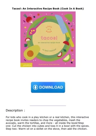 download✔ Tacos!: An Interactive Recipe Book (Cook In A Book)