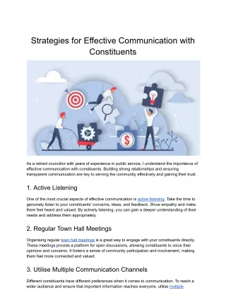 Strategies for Effective Communication with Constituents