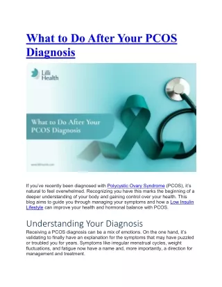 What to Do After Your PCOS Diagnosis (1)