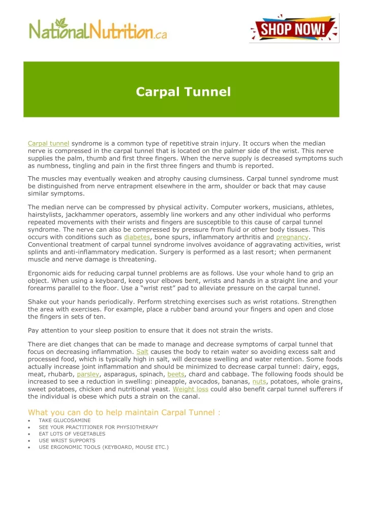 carpal tunnel