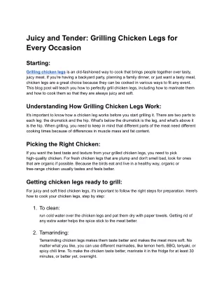 Juicy and Tender_ Grilling Chicken Legs for Every Occasion - Google Docs