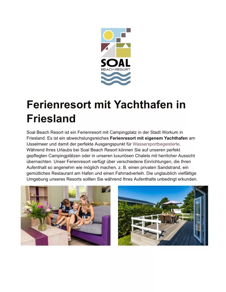 ferienresort mit yachthafen in friesland