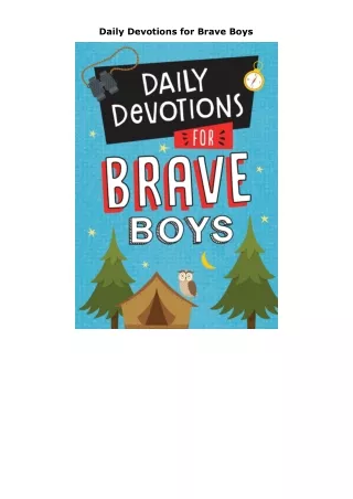 [DOWNLOAD]⚡️PDF✔️ Daily Devotions for Brave Boys