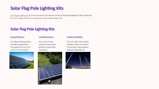 Solar Flag Pole Lighting Kits