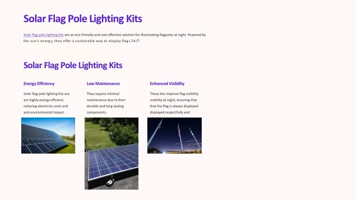 solar flag pole lighting kits