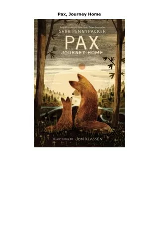 pdf✔download Pax, Journey Home