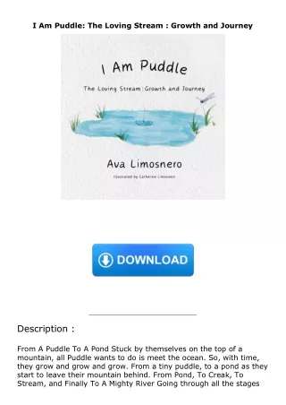 pdf✔download I Am Puddle: The Loving Stream : Growth and Journey