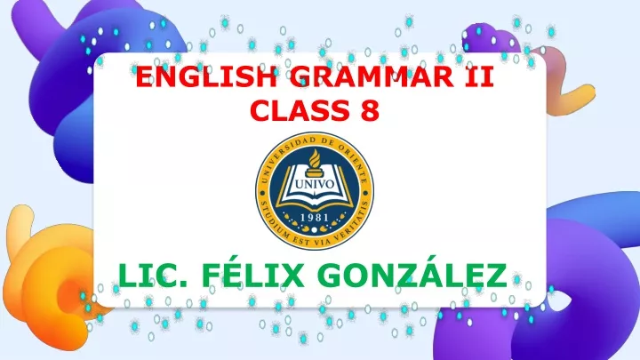 english grammar ii class 8