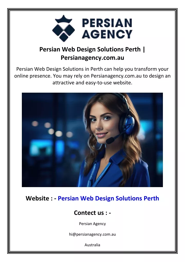 persian web design solutions perth persianagency