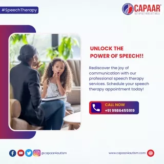 Unleashing the Power of Speech Therapy | Speech Therapy in Bangalore | CAPAAR