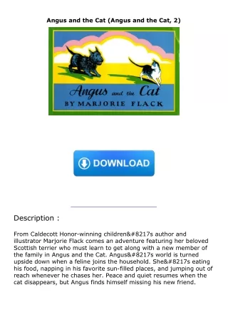 Download⚡️ Angus and the Cat (Angus and the Cat, 2)