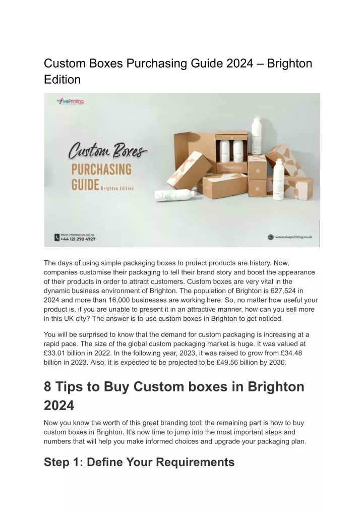 custom boxes purchasing guide 2024 brighton