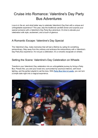 Cruise into Romance_ Valentine's Day Party Bus Adventures