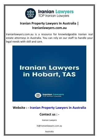 Iranian Property Lawyers In Australia  Iranianlawyers.com.au