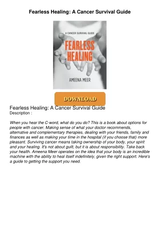 PDF_⚡ Fearless Healing: A Cancer Survival Guide