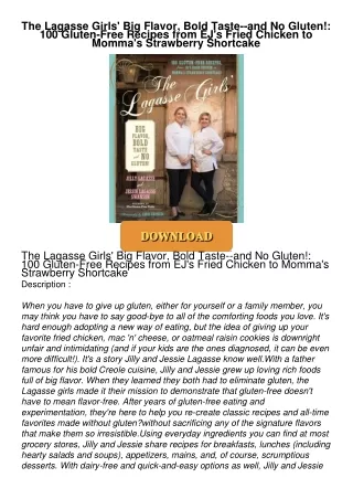 [PDF⚡READ❤ONLINE]  The Lagasse Girls' Big Flavor, Bold Taste--and No Gluten!: 100 Gluten-Free