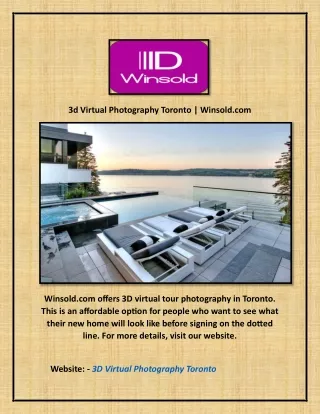 3d Virtual Photography Toronto | Winsold.com