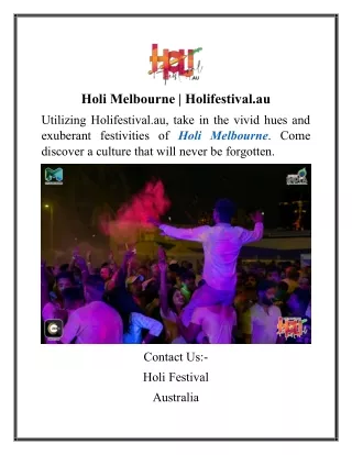 Holi Melbourne    Holifestival