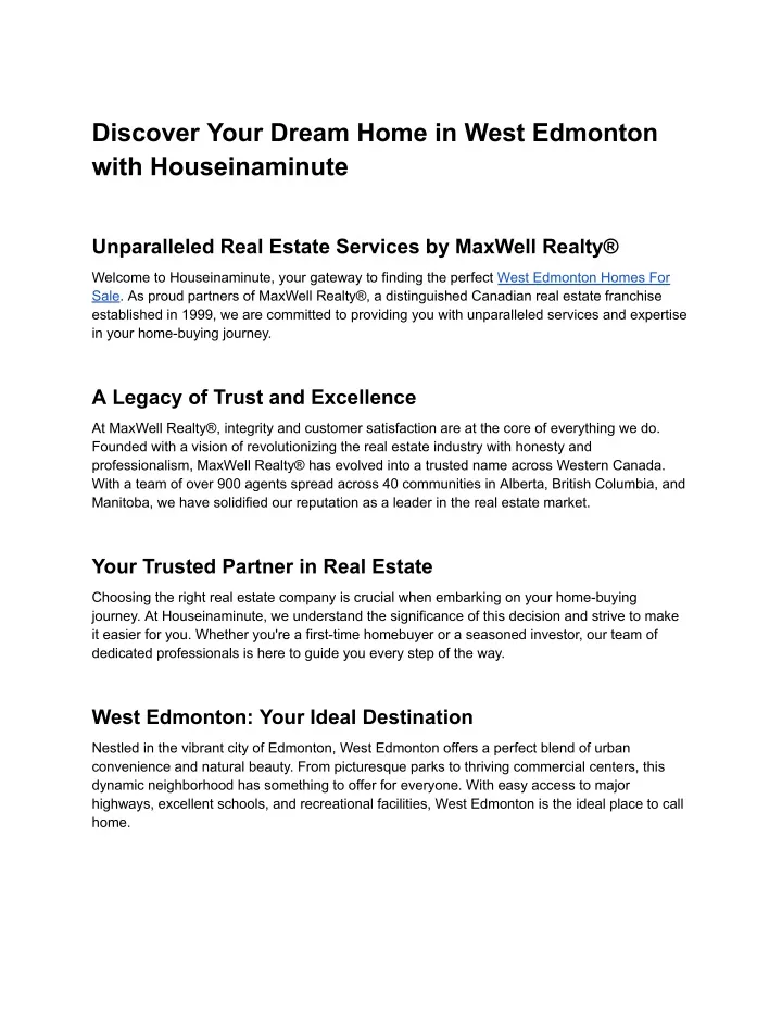 discover your dream home in west edmonton with