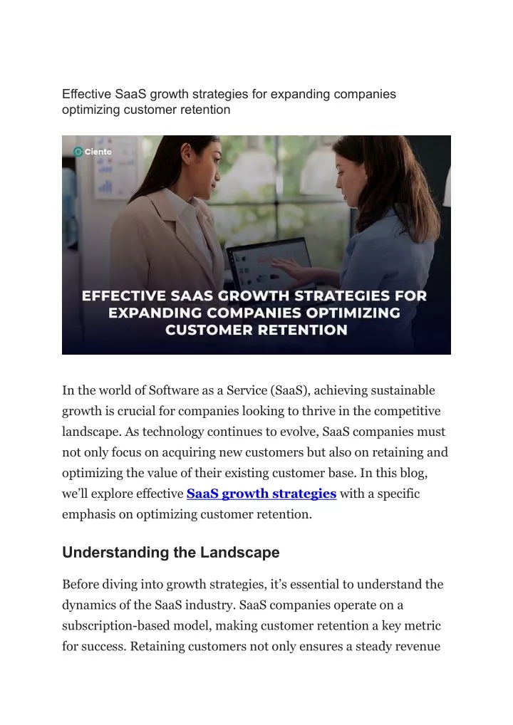 effective saas growth strategies for expanding