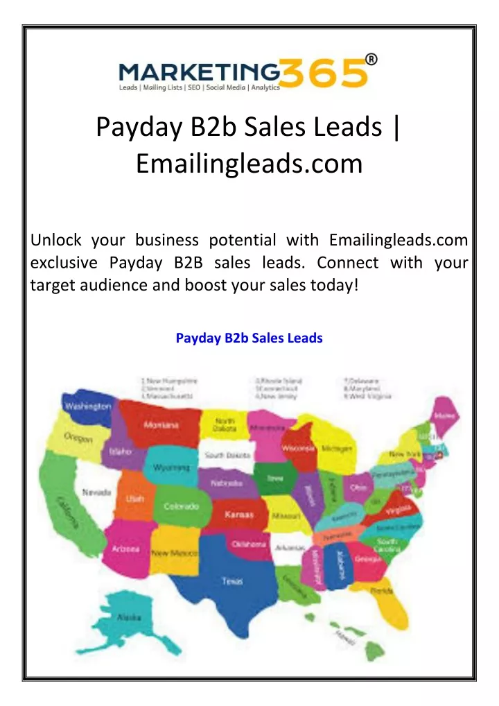 payday b2b sales leads emailingleads com