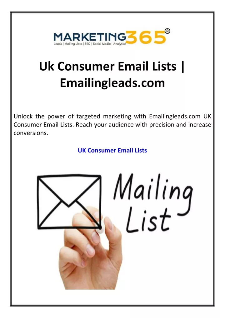 uk consumer email lists emailingleads com