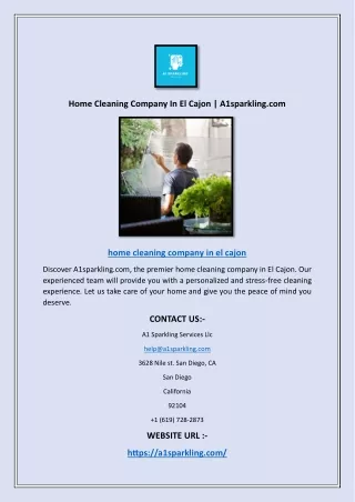 home cleaning company in el cajon a1sparkling com