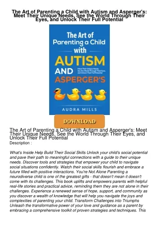 ⚡PDF ❤ The Art of Parenting a Child with Autism and Asperger's: Meet Their Unique