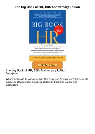 PDF_⚡ The Big Book of HR, 10th Anniversary Edition