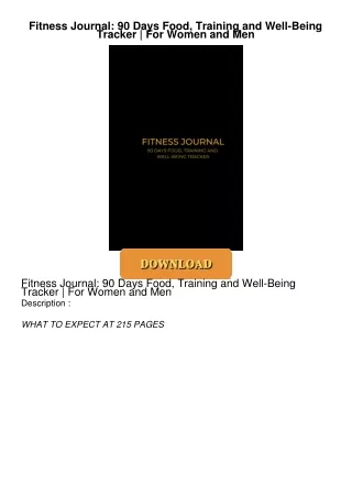 Audiobook⚡ Fitness Journal: 90 Days Food, Training and Well-Being Tracker | For Women and