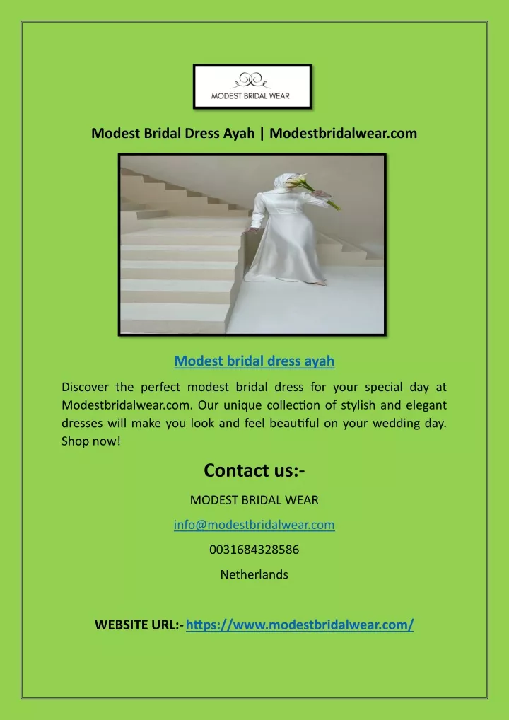 modest bridal dress ayah modestbridalwear com