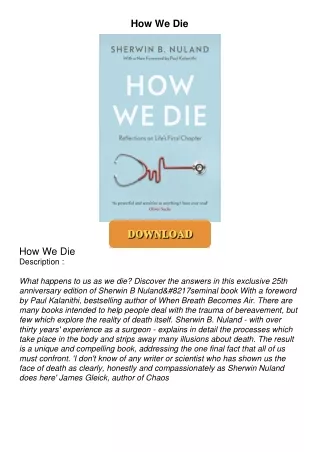 PDF/READ❤  How We Die