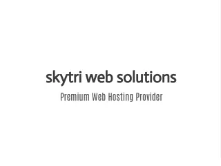 skytri web solutions premium web hosting provider