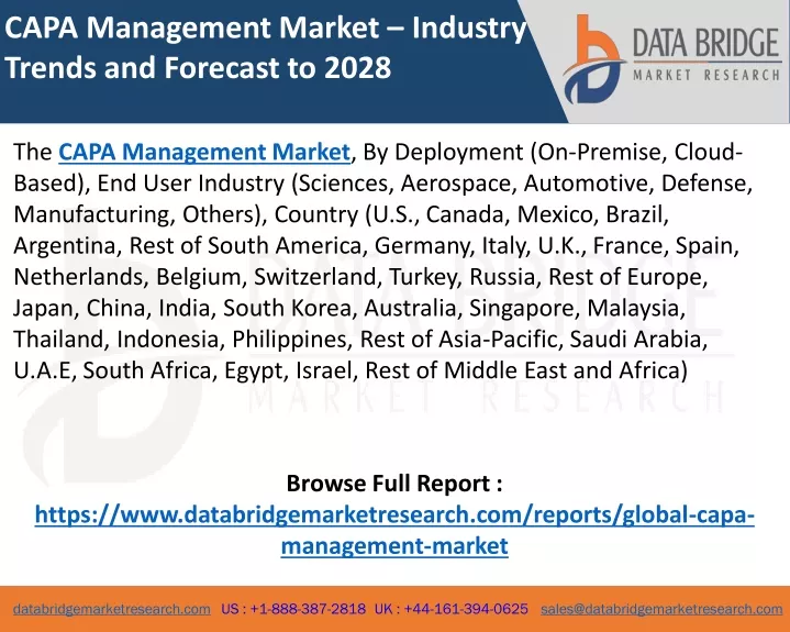 capa management market industry trends
