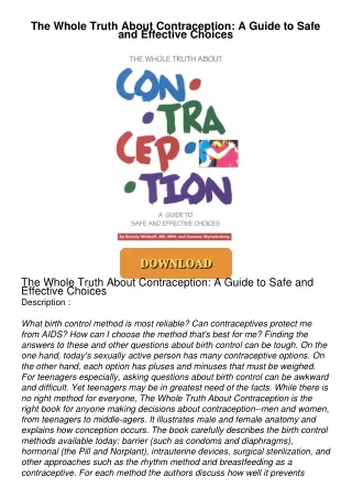 The-Whole-Truth-About-Contraception-A-Guide-to-Safe-and-Effective-Choices