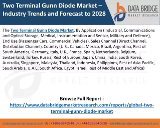 two terminal gunn diode market industry trends