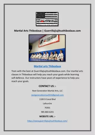 Martial Arts Thibodaux | Guerrillajiujitsuthibodaux.com