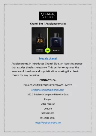 Chanel Blu | Arabianaroma.in