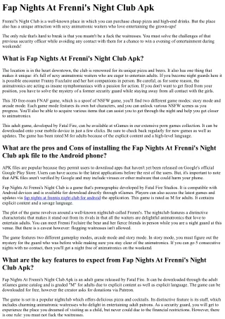 12 Do's and Don'ts for a Successful fap nights at frennis night club for android