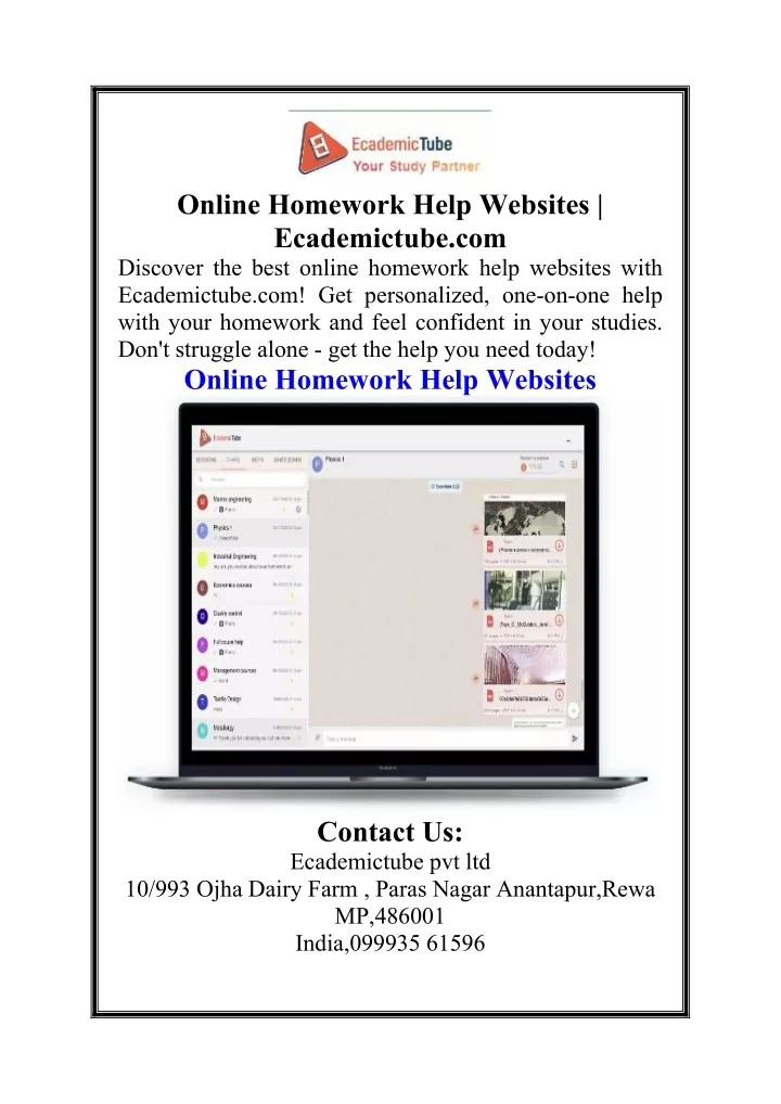 online homework help websites ecademictube